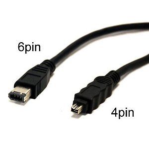  Firewire 1394 Cable:  6 pin to 4 Pin 1.5m  